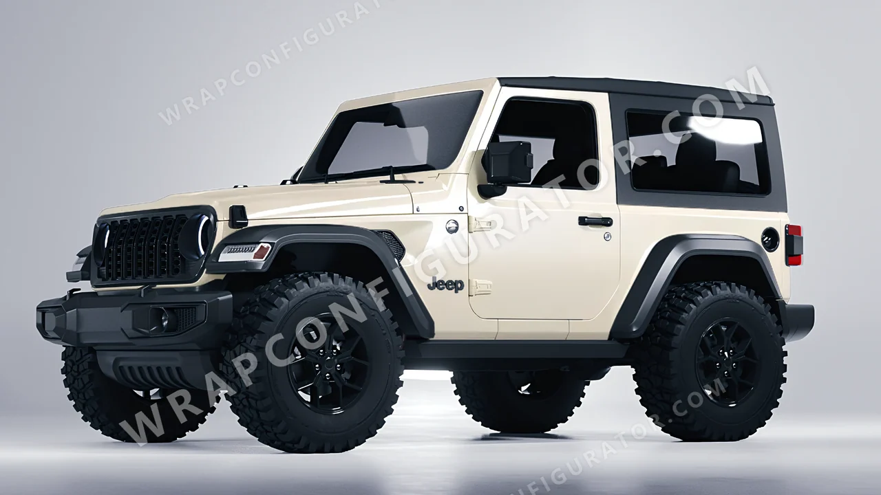 White Jeep Wrangler Willys 2024 wrapped in Colourshield PPF by HyperPro White GAF42-P