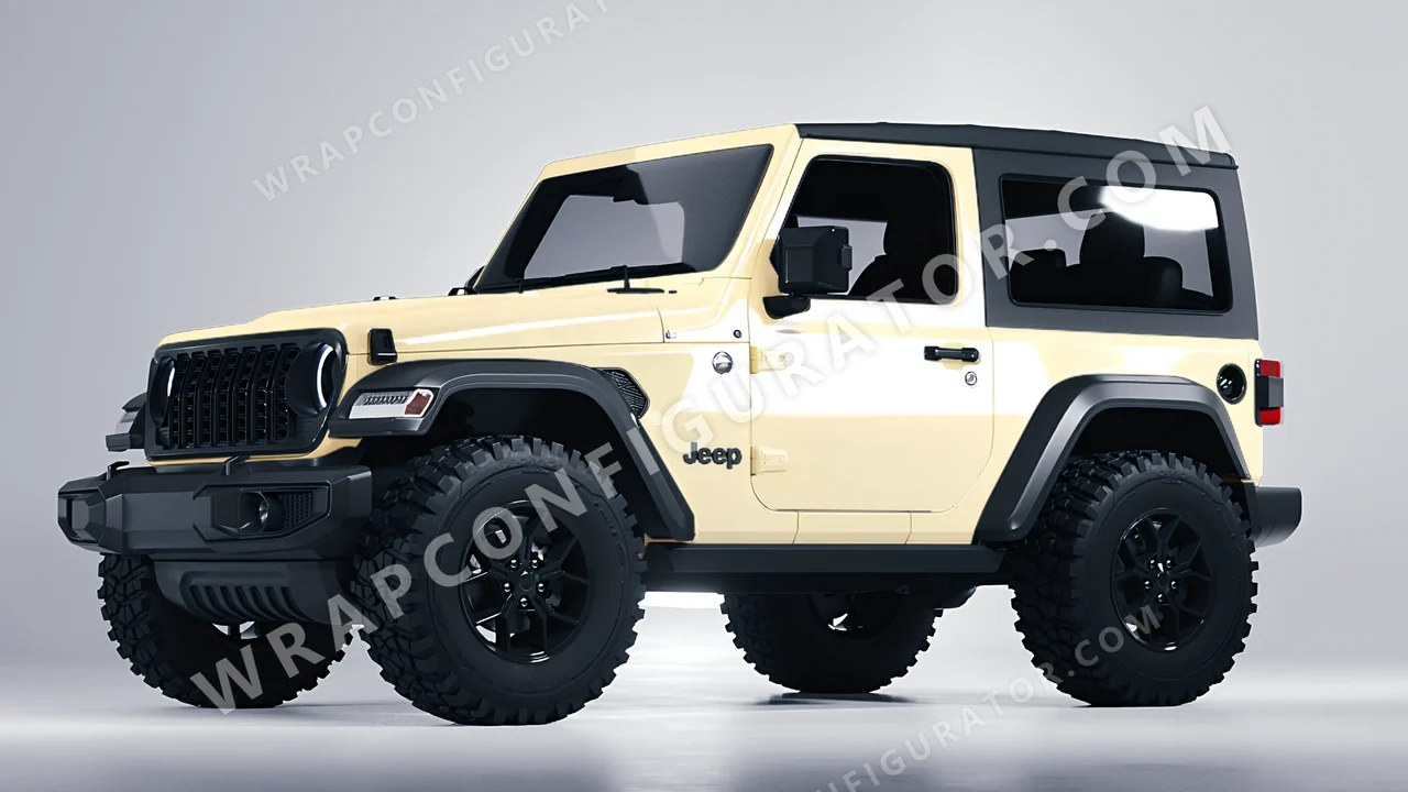 White Jeep Wrangler Willys 2024 wrapped in Inozetek Dynamic PPF The Boring White TBC101