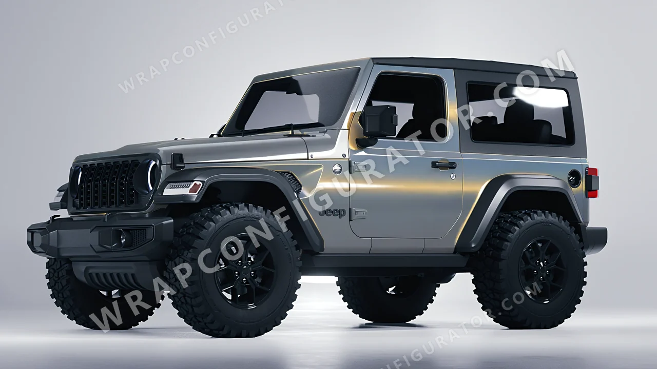 Yellow Jeep Wrangler Willys 2024 wrapped in Colourshield PPF by HyperPro Blue/Gold CGM17-P