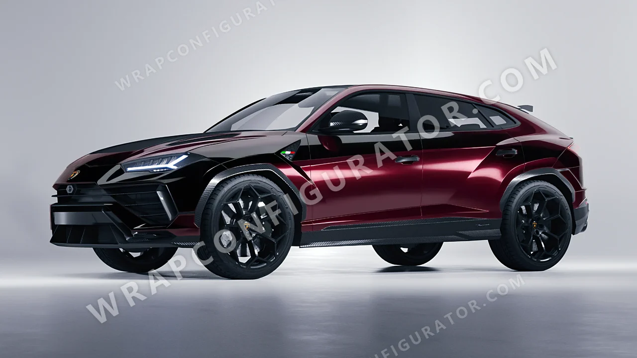 Black Lamborghini Urus Performante 2024 wrapped in 3M Gloss Black Rose GP99