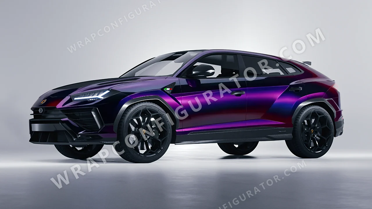 Black Lamborghini Urus Performante 2024 wrapped in 3M Gloss Wicked GP298