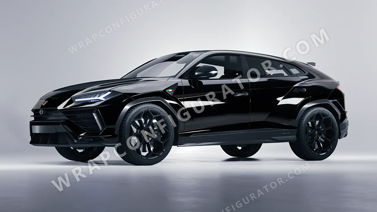 Black Lamborghini Urus Performante 2024 wrapped in Avery Dennison Black SW900-190-O
