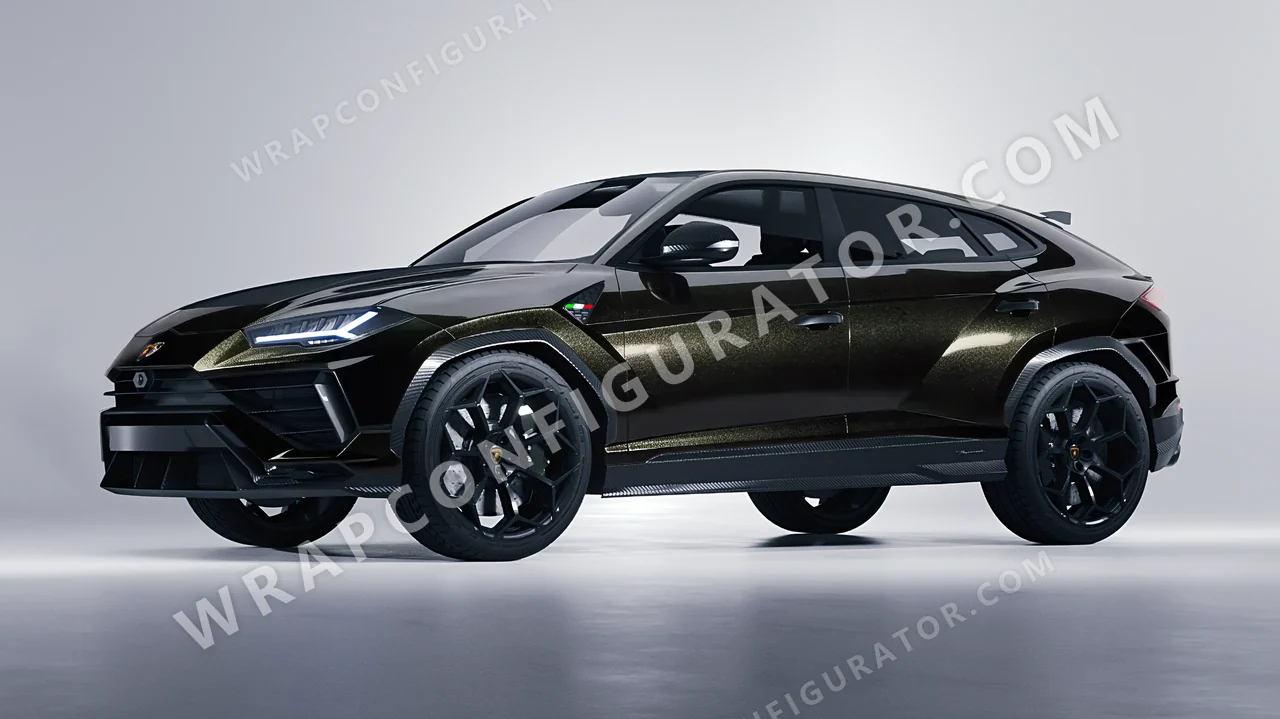 Black Lamborghini Urus Performante 2024 wrapped in Avery Dennison Black SW900-192-M