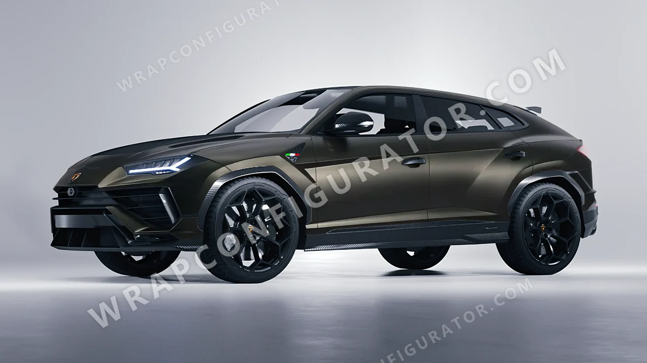 Black Lamborghini Urus Performante 2024 wrapped in Avery Dennison Dark Basalt SW900-871-M
