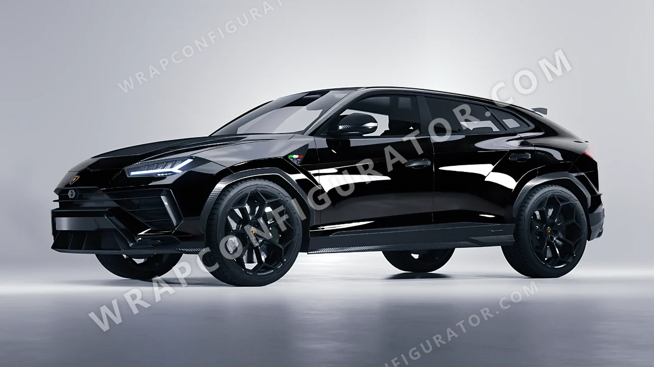 Black Lamborghini Urus Performante 2024 wrapped in Colourshield PPF by HyperPro Black HGF01-P