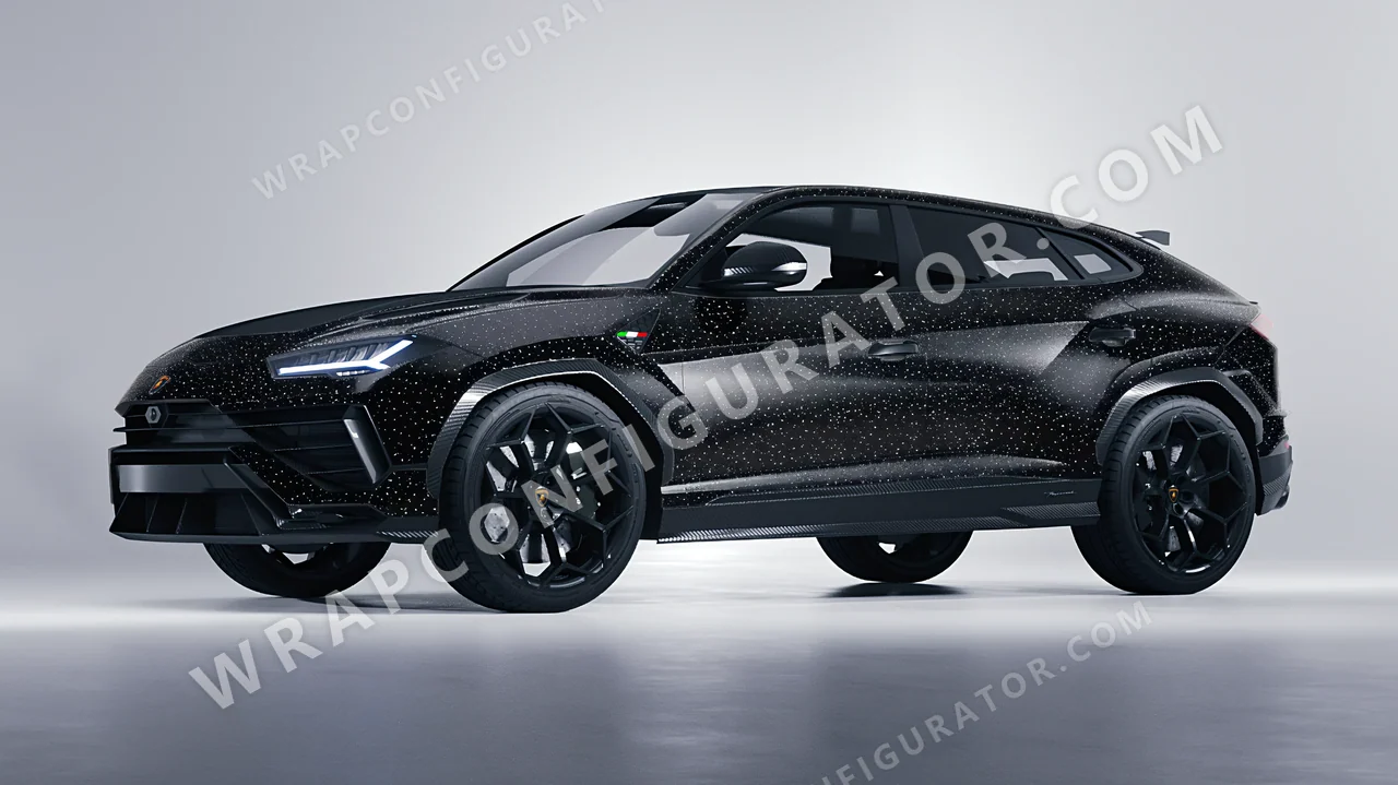 Black Lamborghini Urus Performante 2024 wrapped in Colourshield PPF by HyperPro Black MDF01-P