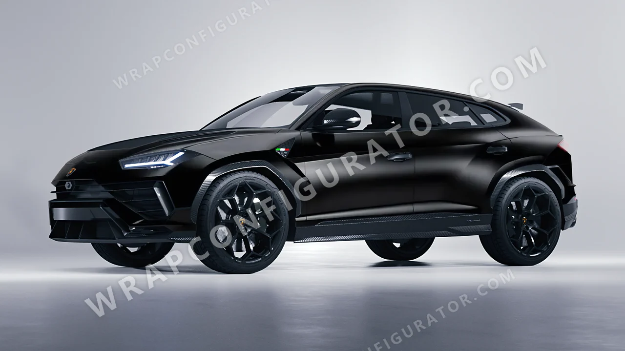 Black Lamborghini Urus Performante 2024 wrapped in Inozetek Dynamic PPF Blackout DPPF819