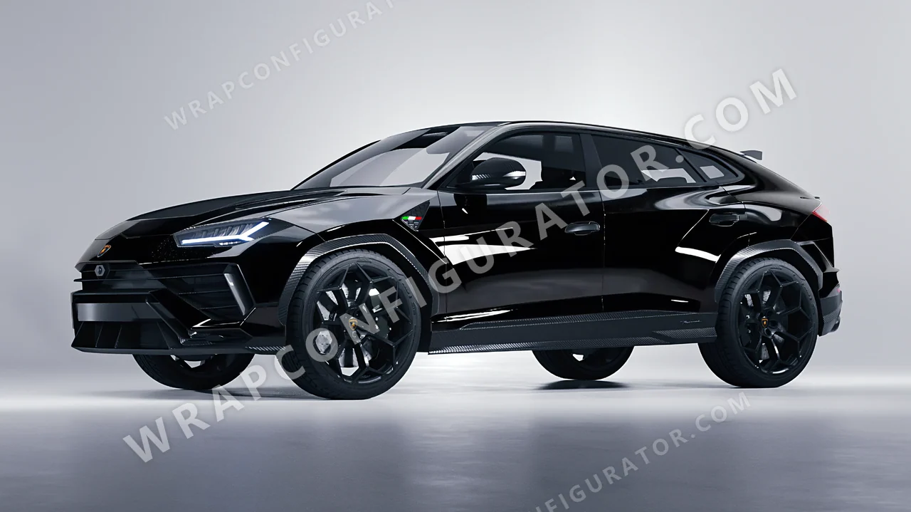 Black Lamborghini Urus Performante 2024 wrapped in Inozetek Dynamic PPF Midnight Black DPPF909