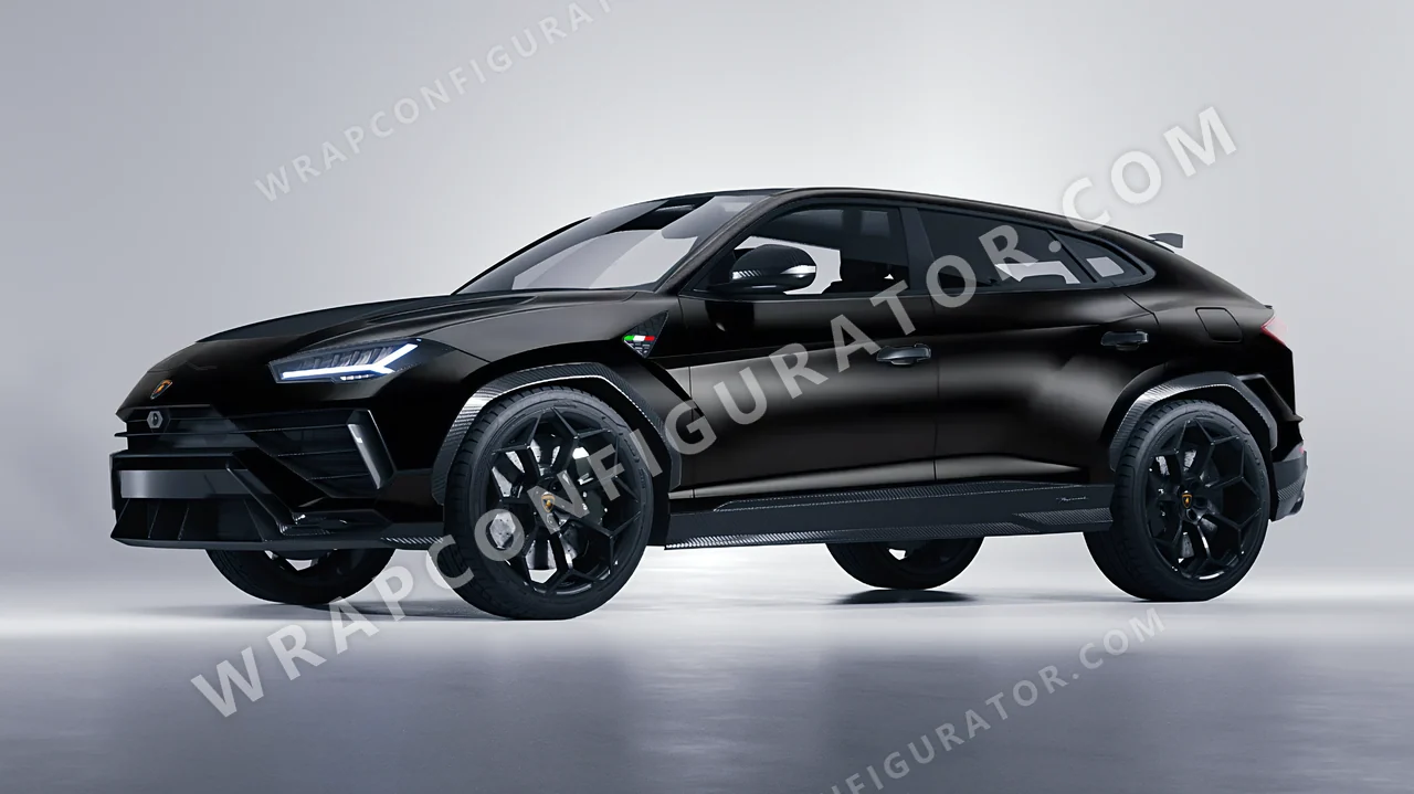 Black Lamborghini Urus Performante 2024 wrapped in Inozetek Dynamic PPF Midnight Black DPPF924