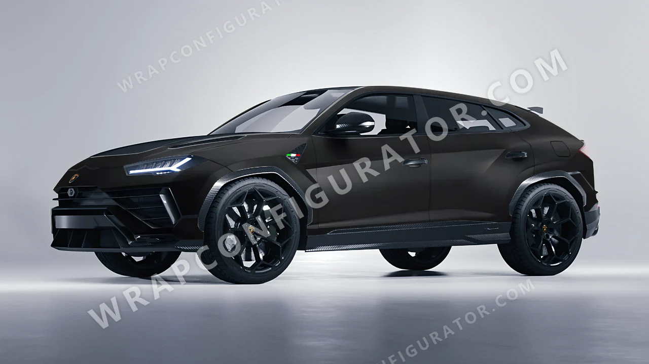 Black Lamborghini Urus Performante 2024 wrapped in KPMF Absolute Matt Perfect Black K75810