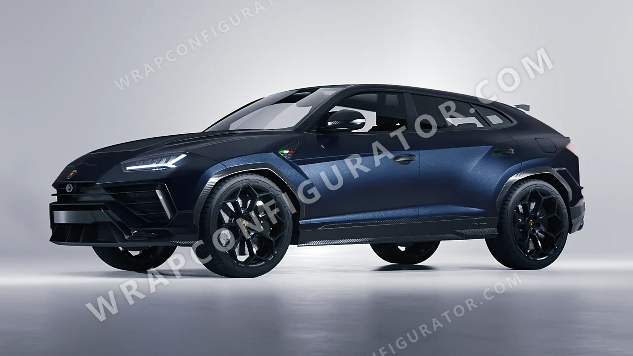 Black Lamborghini Urus Performante 2024 wrapped in ORACAL Moonlight 970RA-190M