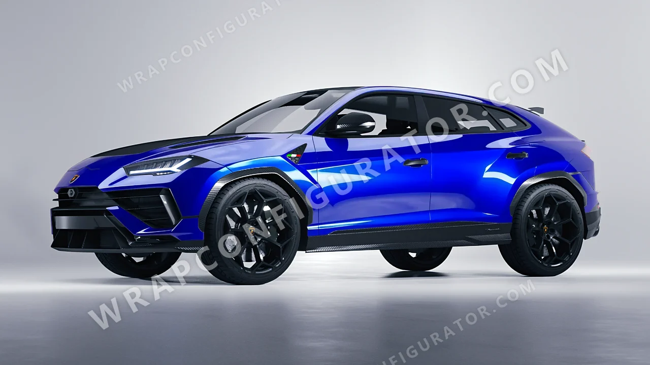 Blue Lamborghini Urus Performante 2024 wrapped in 3M Blue Raspberry HG378
