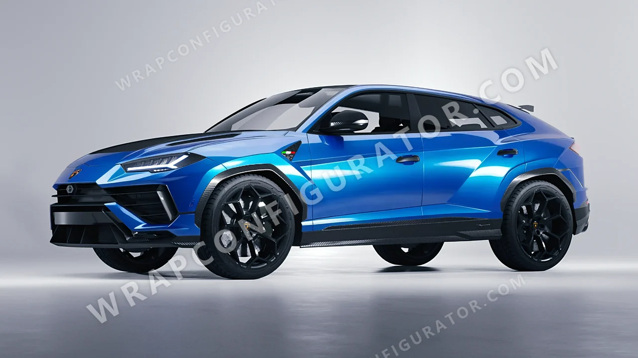 Blue Lamborghini Urus Performante 2024 wrapped in 3M Gloss Blue Fire G337