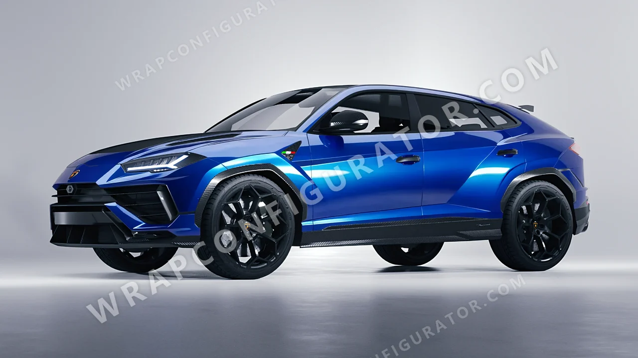Blue Lamborghini Urus Performante 2024 wrapped in 3M Gloss Blue Metallic G227