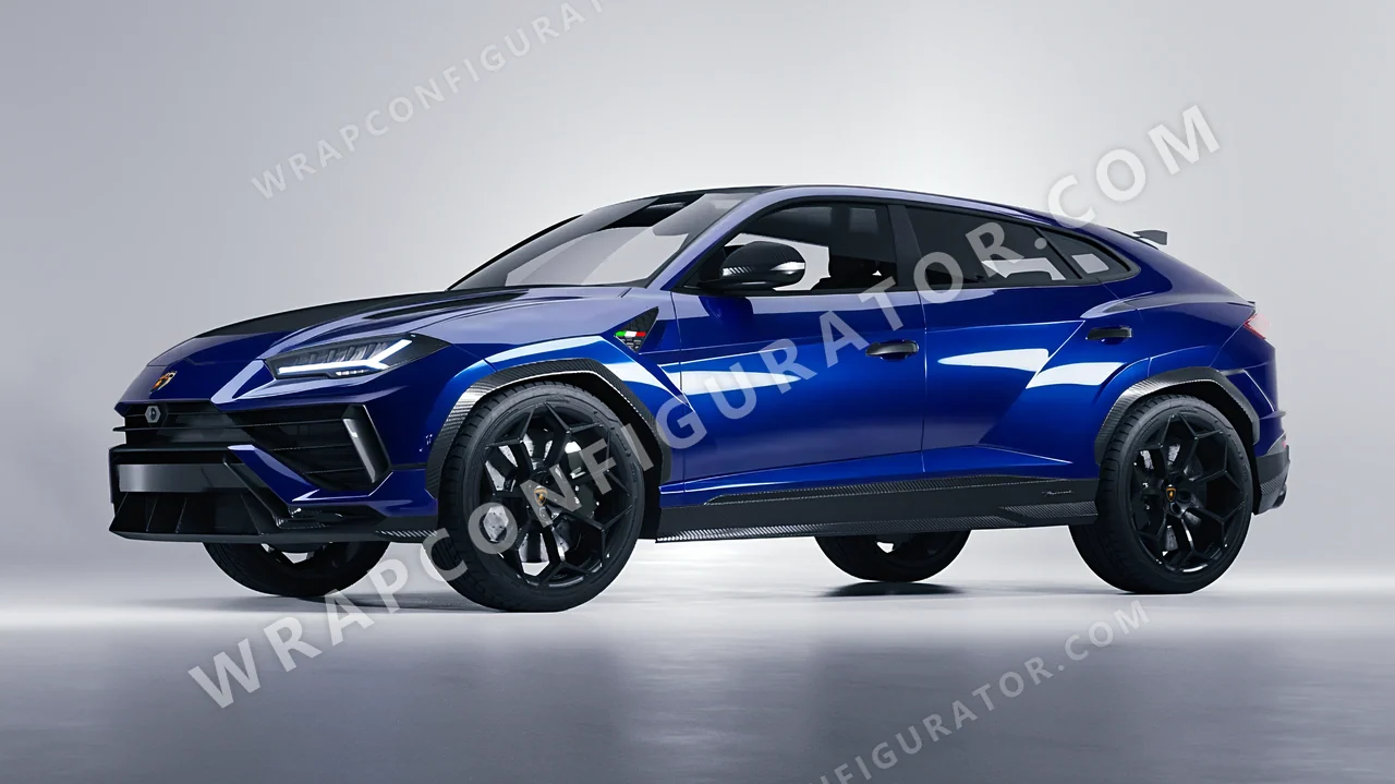 Blue Lamborghini Urus Performante 2024 wrapped in 3M Gloss Boat Blue G127