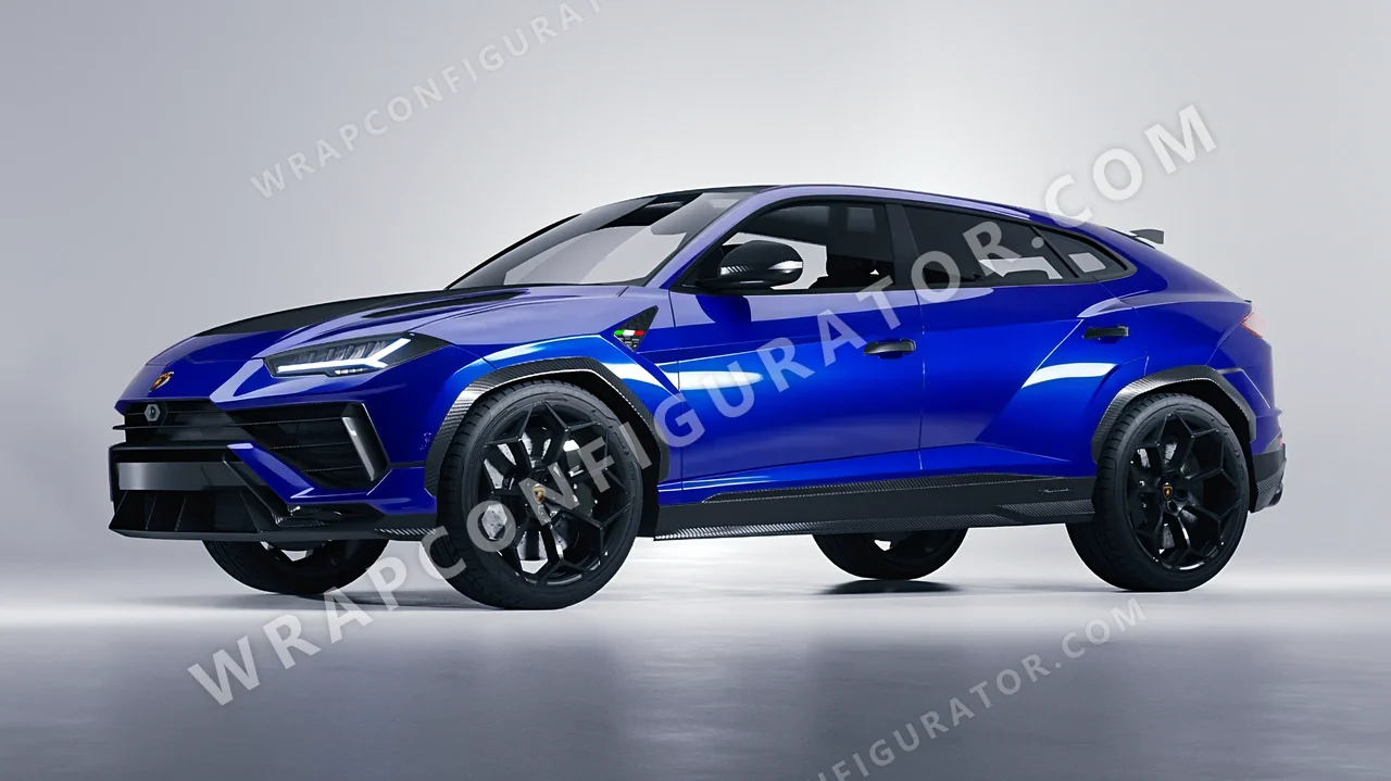 Blue Lamborghini Urus Performante 2024 wrapped in 3M Gloss Cosmic Blue G377