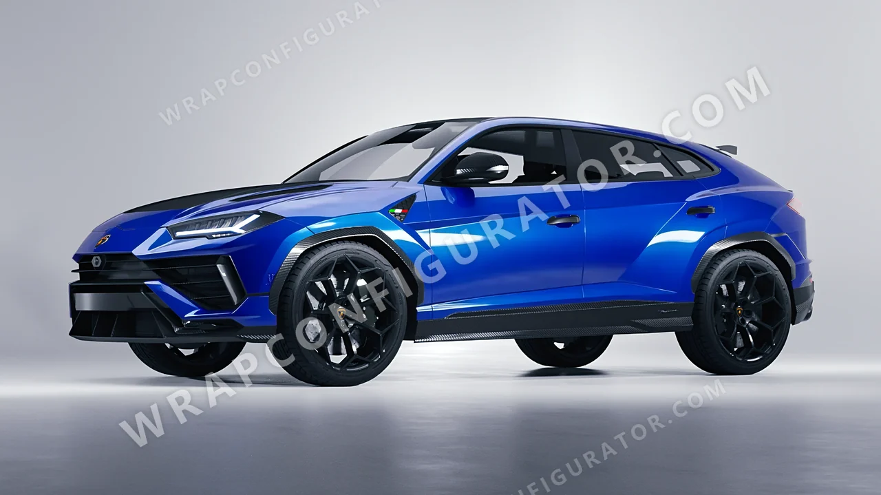 Blue Lamborghini Urus Performante 2024 wrapped in 3M Gloss Intense Blue G47