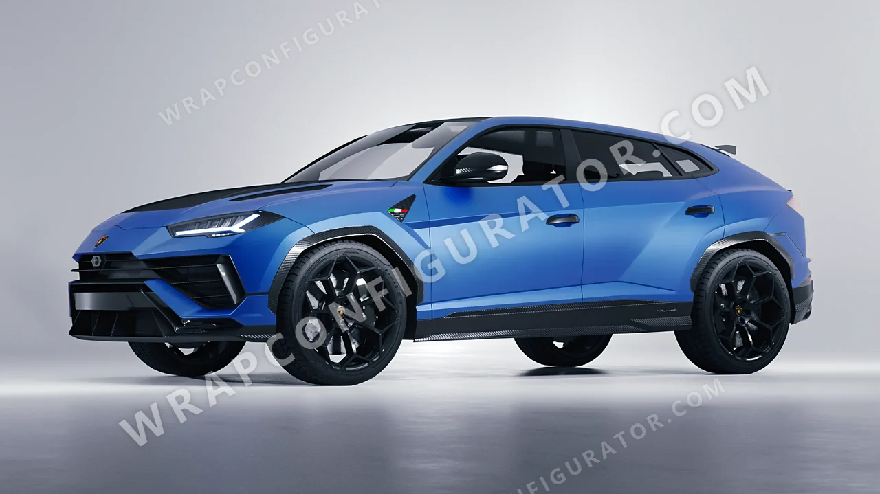 Blue Lamborghini Urus Performante 2024 wrapped in 3M Matte Blue Metallic M227