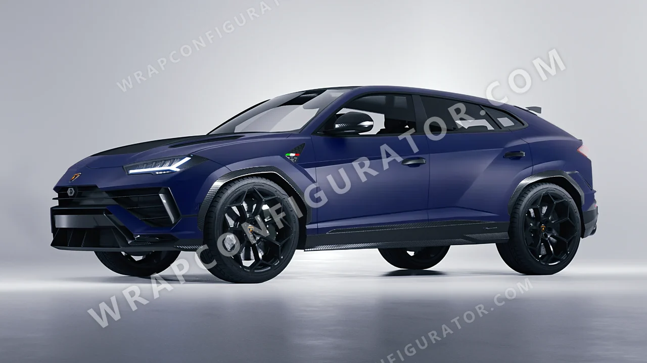 Blue Lamborghini Urus Performante 2024 wrapped in 3M Matte Indigo M27