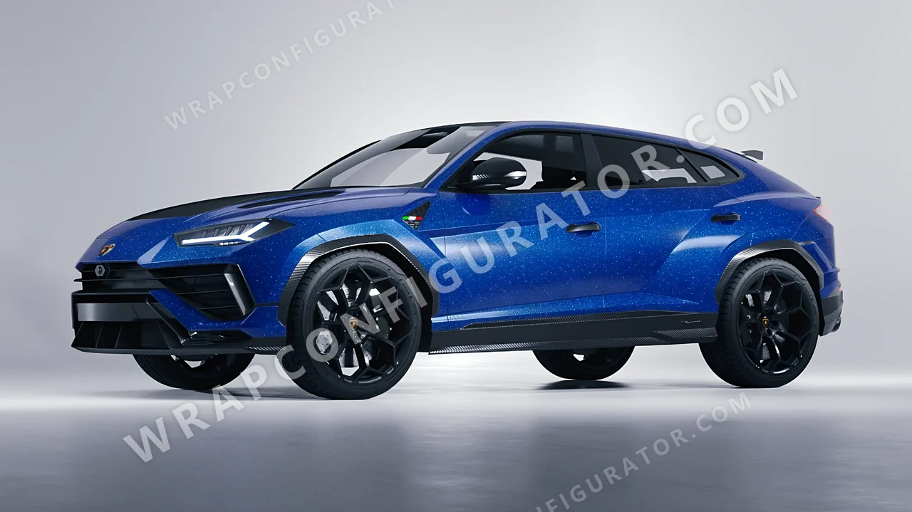 Blue Lamborghini Urus Performante 2024 wrapped in Avery Dennison Blue SW900-676-D