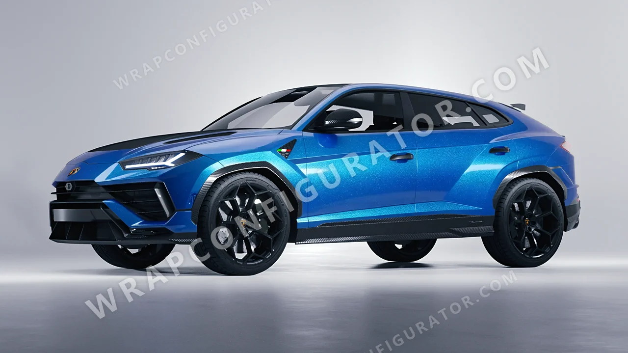 Blue Lamborghini Urus Performante 2024 wrapped in Avery Dennison Bright Blue SW900-646-M