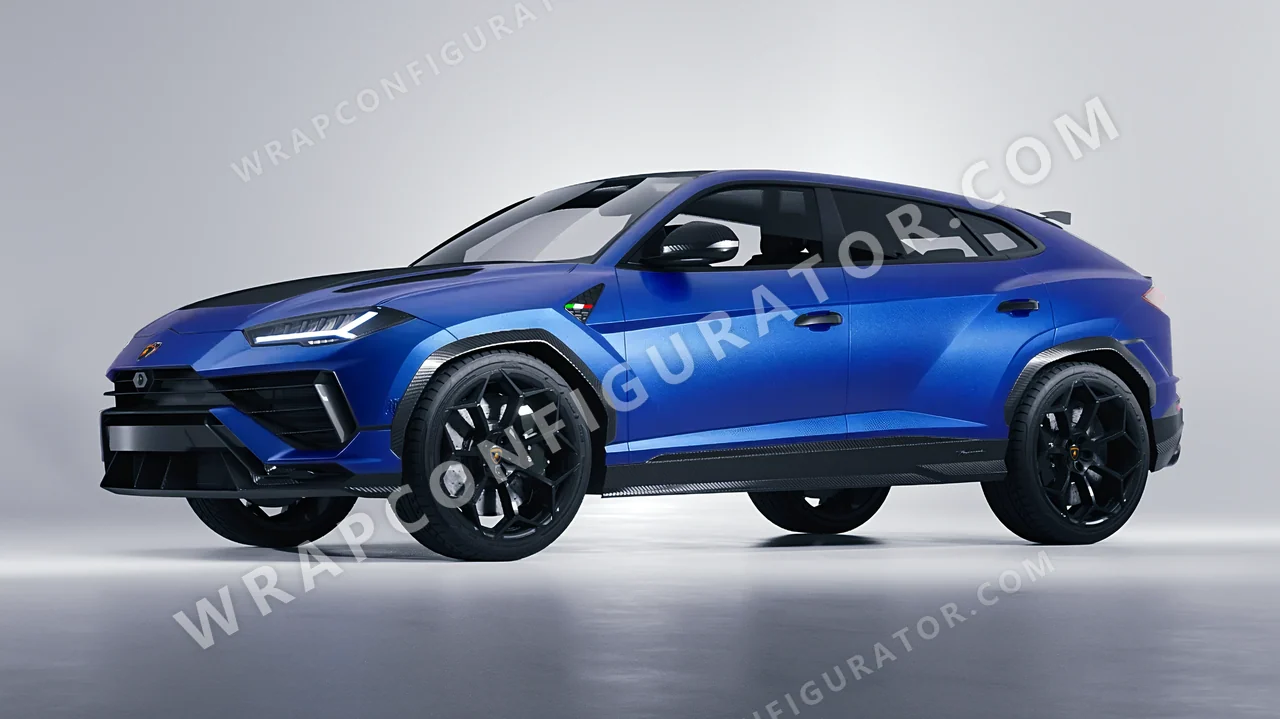 Blue Lamborghini Urus Performante 2024 wrapped in Avery Dennison Brilliant Blue SW900-671-M