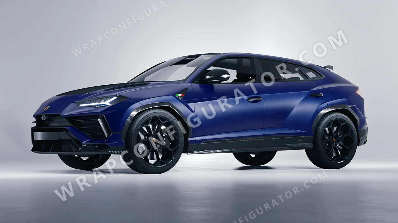 Blue Lamborghini Urus Performante 2024 wrapped in Avery Dennison Dark Blue SW900-682-O