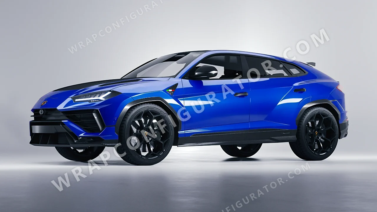 Blue Lamborghini Urus Performante 2024 wrapped in Avery Dennison Intense Blue SW900-667-O
