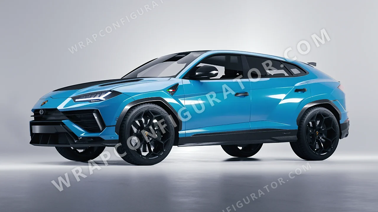 Blue Lamborghini Urus Performante 2024 wrapped in Avery Dennison Sea Breeze Blue SW900-648-O