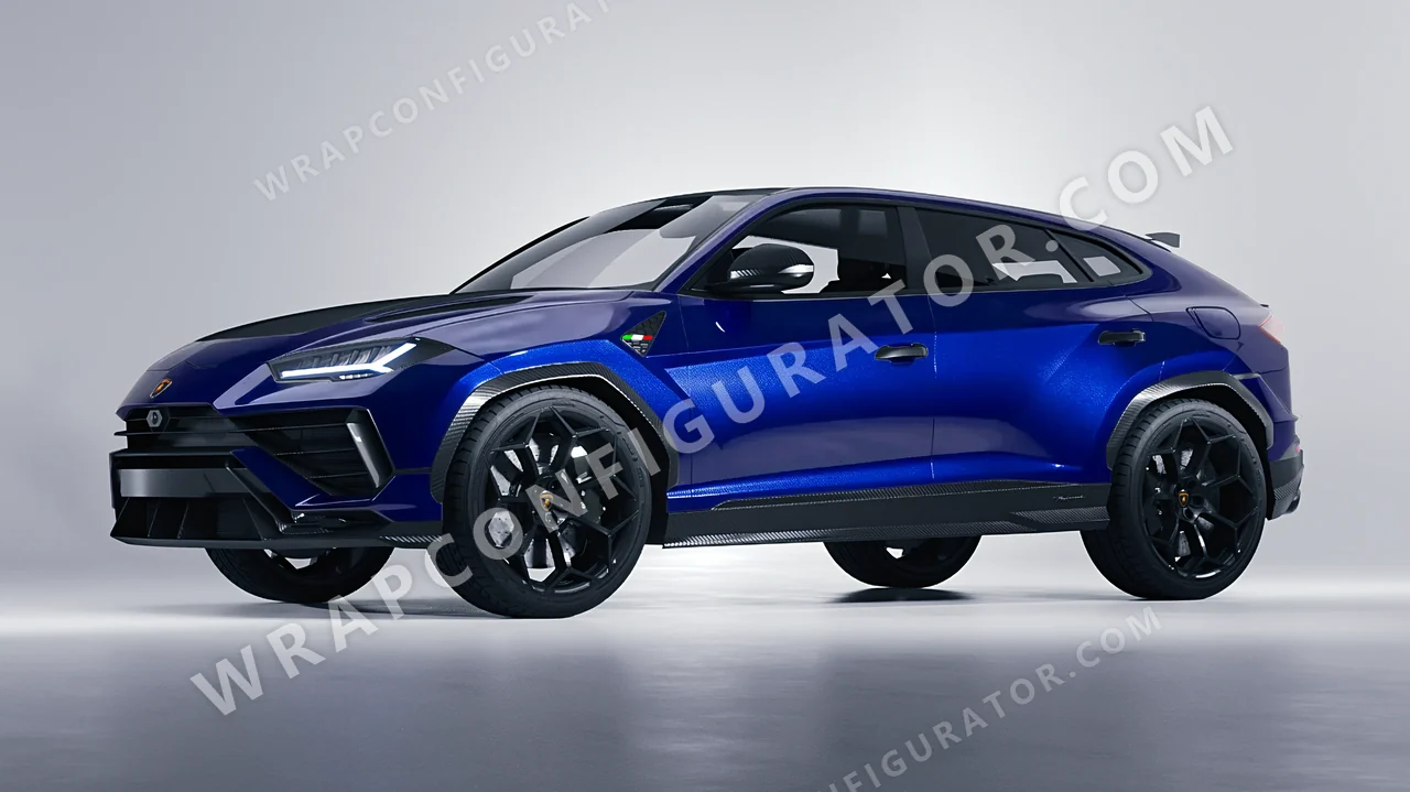 Blue Lamborghini Urus Performante 2024 wrapped in Colourshield PPF by HyperPro Berry Blue HGM57-P