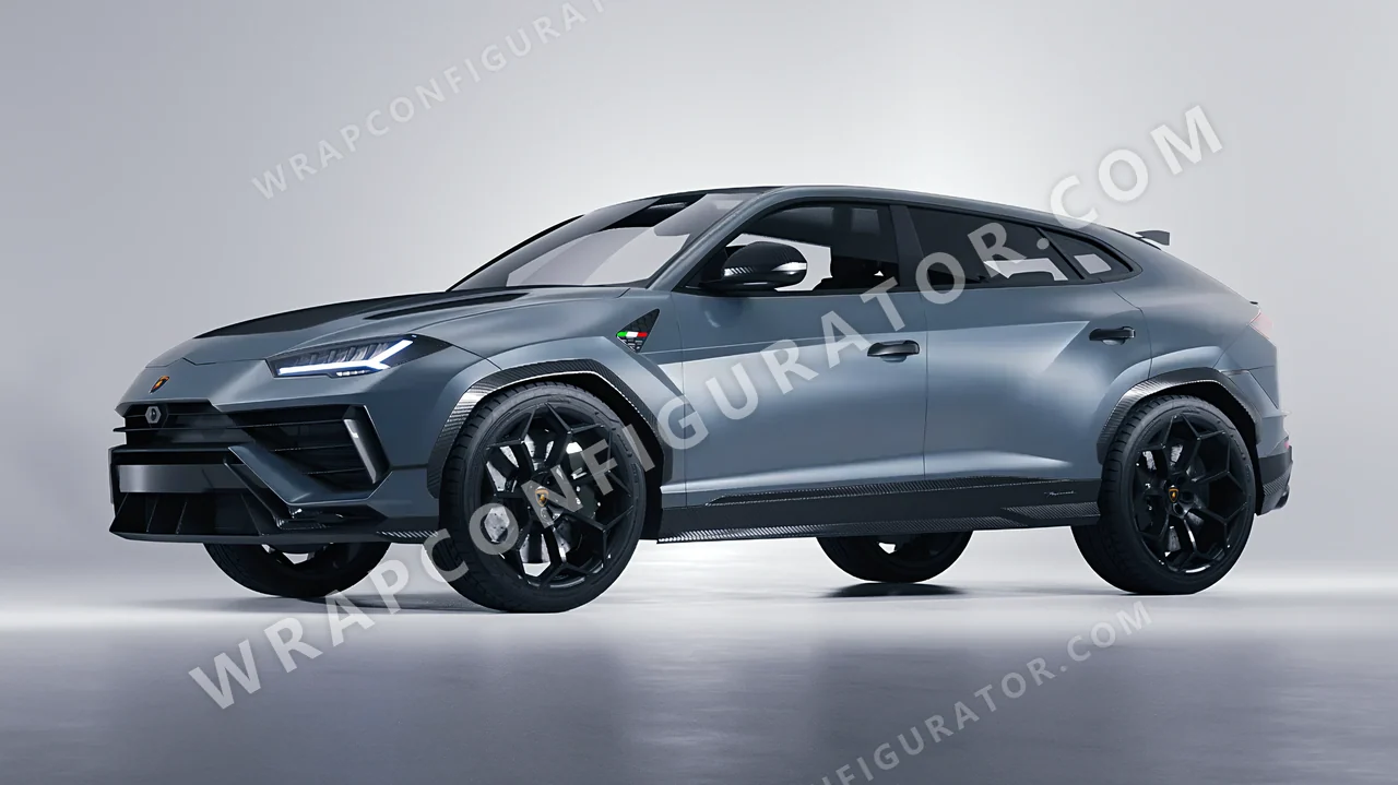 Blue Lamborghini Urus Performante 2024 wrapped in Colourshield PPF by HyperPro Gray/Blue SMF40-P