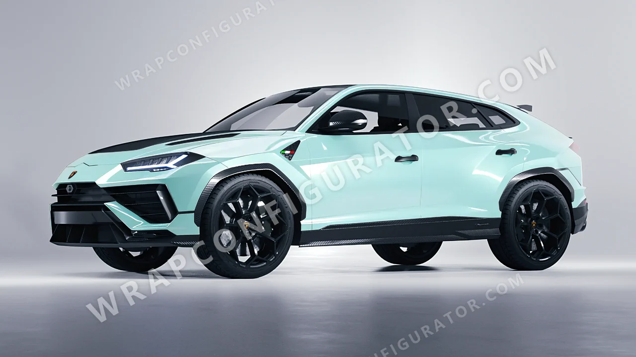 Blue Lamborghini Urus Performante 2024 wrapped in Colourshield PPF by HyperPro Ice Blue GAF49-P