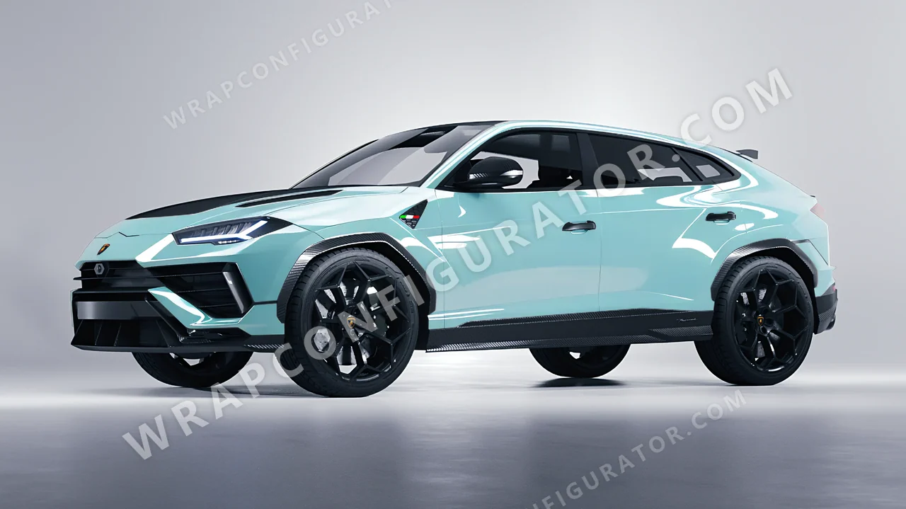 Blue Lamborghini Urus Performante 2024 wrapped in Colourshield PPF by HyperPro Light Blue HGF69-P