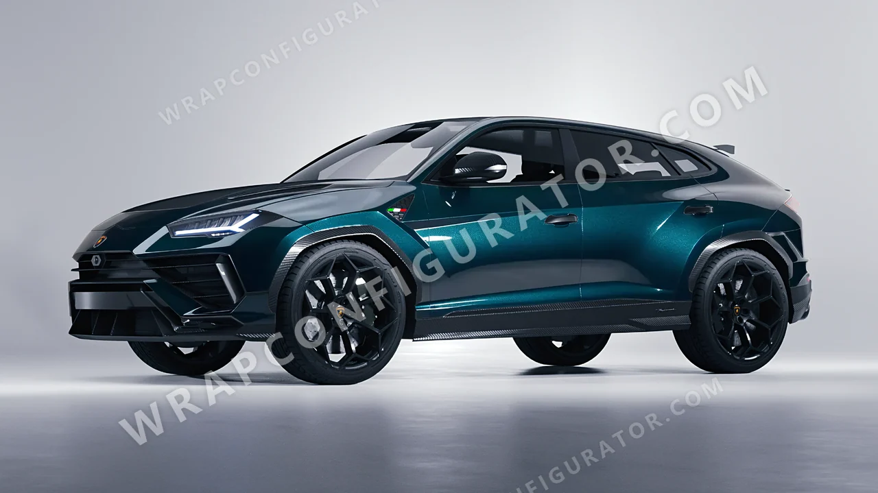 Blue Lamborghini Urus Performante 2024 wrapped in Colourshield PPF by HyperPro Peacock Blue GAF40-P