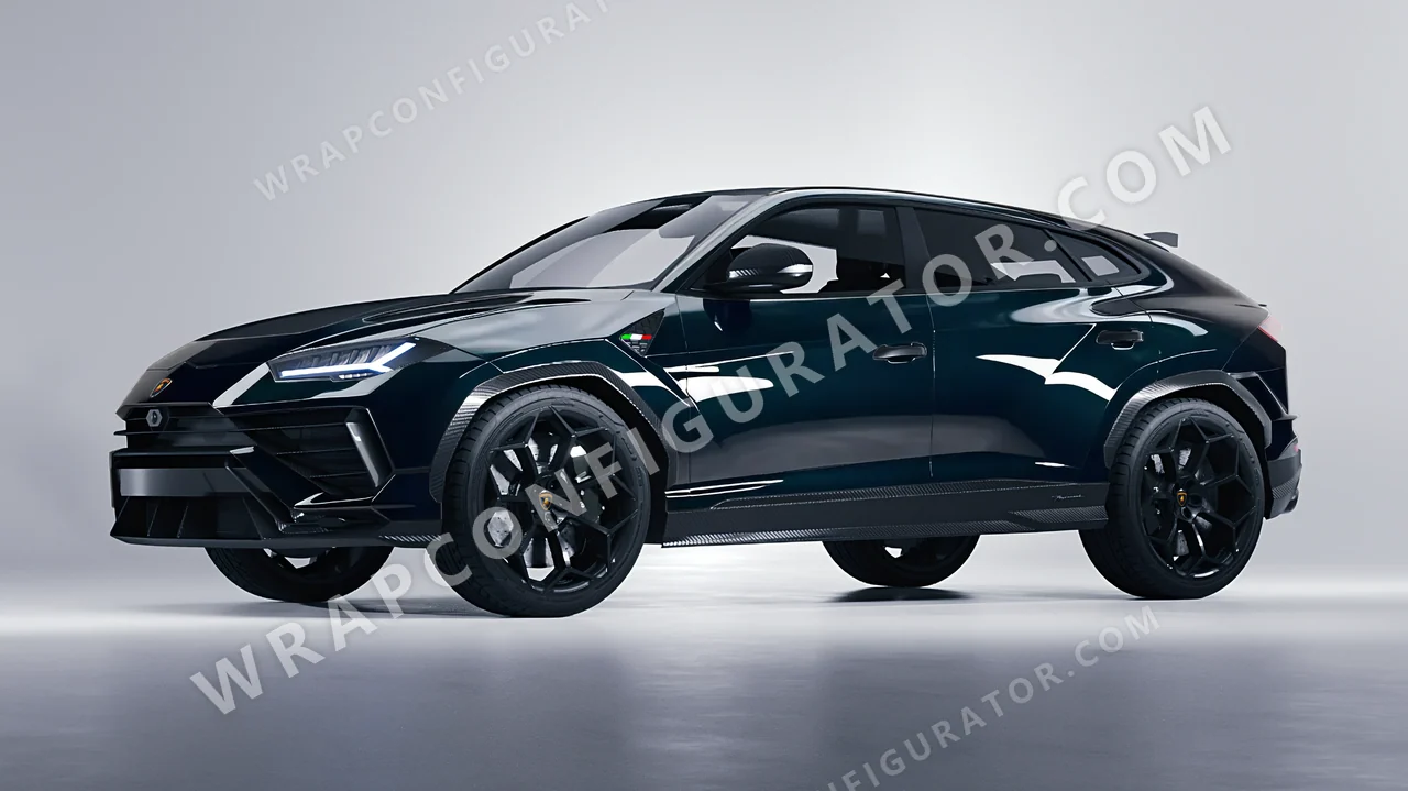 Blue Lamborghini Urus Performante 2024 wrapped in Colourshield PPF by HyperPro Petrol Blue HGF108-P