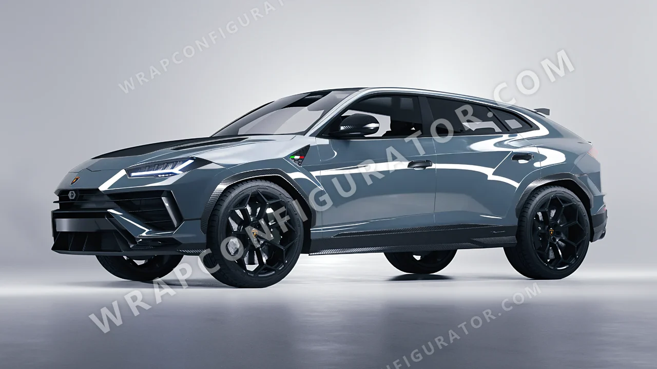 Blue Lamborghini Urus Performante 2024 wrapped in Colourshield PPF by HyperPro Smoky Blue HGF24-P