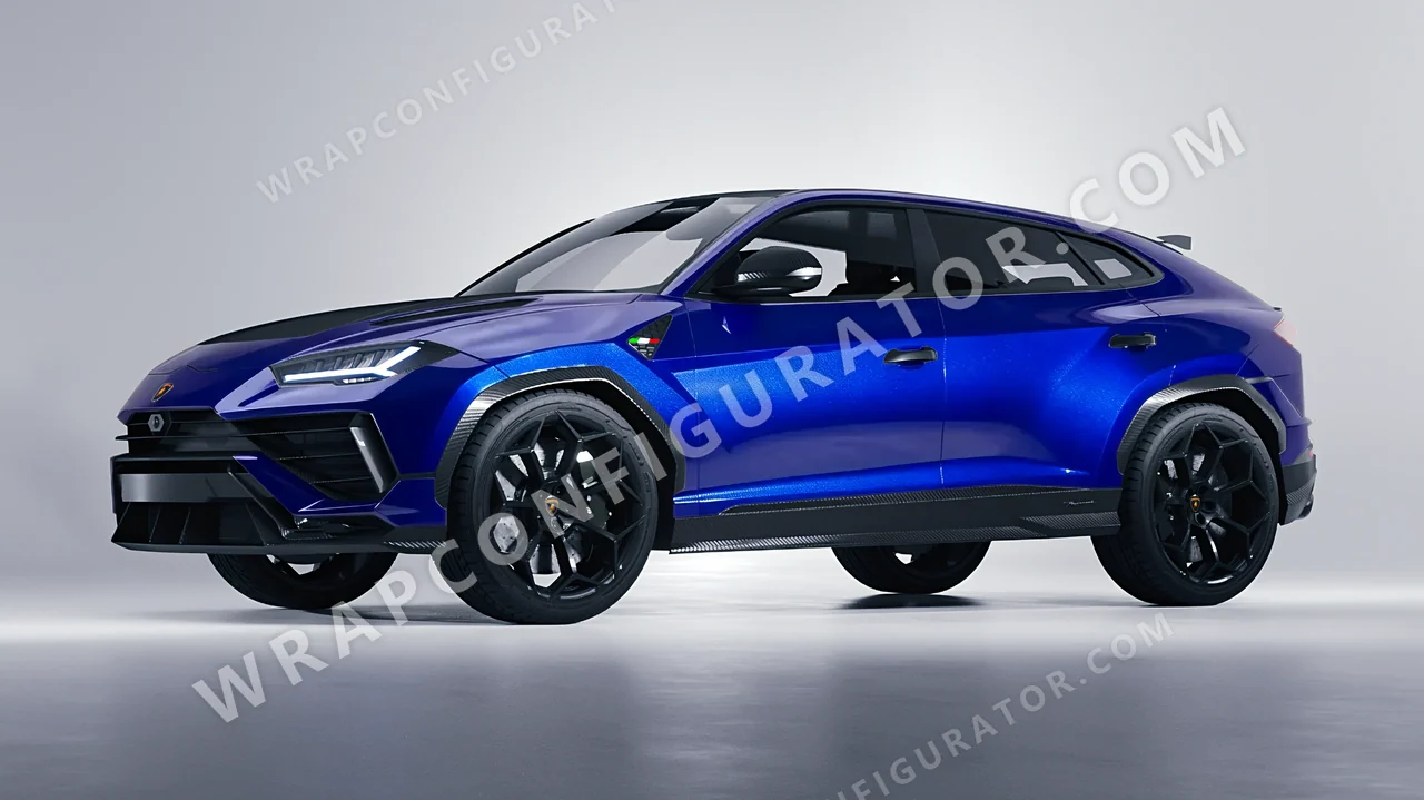 Blue Lamborghini Urus Performante 2024 wrapped in Inozetek Dynamic PPF Royal Blue DPPF712