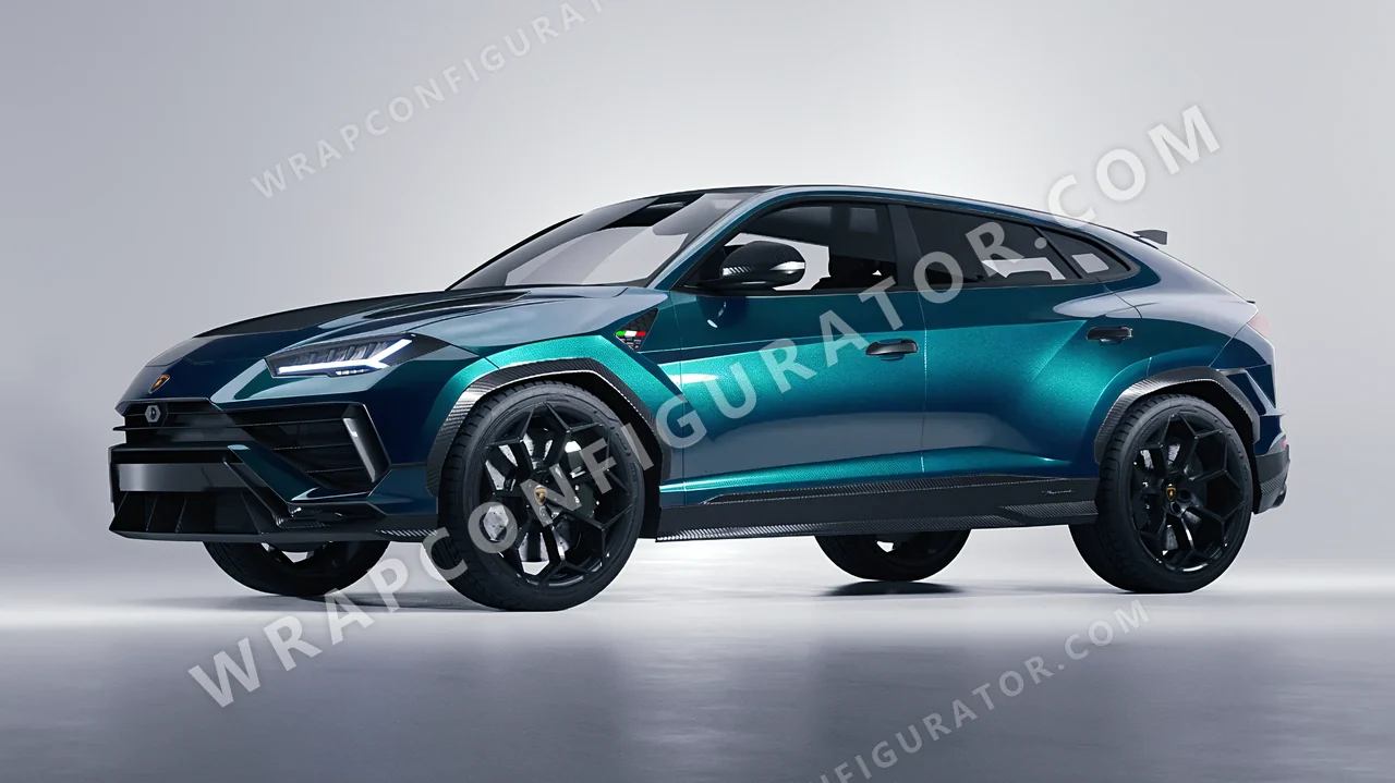 Blue Lamborghini Urus Performante 2024 wrapped in KPMF Excelsior Blue K75441