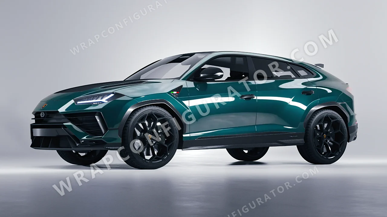 Blue Lamborghini Urus Performante 2024 wrapped in KPMF Tidal Teal K75413