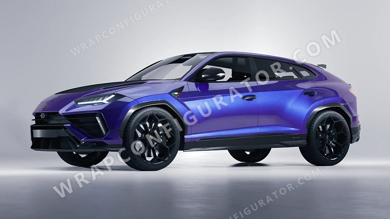 Blue Lamborghini Urus Performante 2024 wrapped in KPMF Twilight Sky K75417