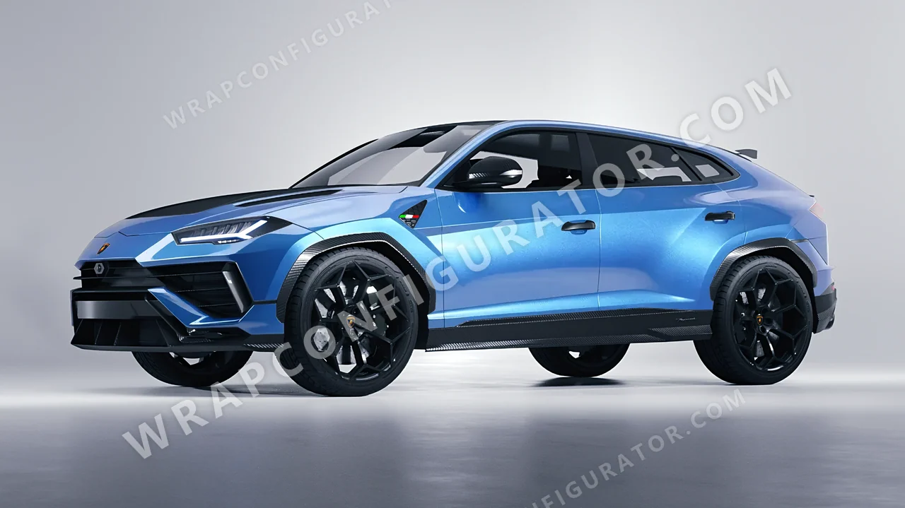 Blue Lamborghini Urus Performante 2024 wrapped in ORACAL Azure 970RA-197G