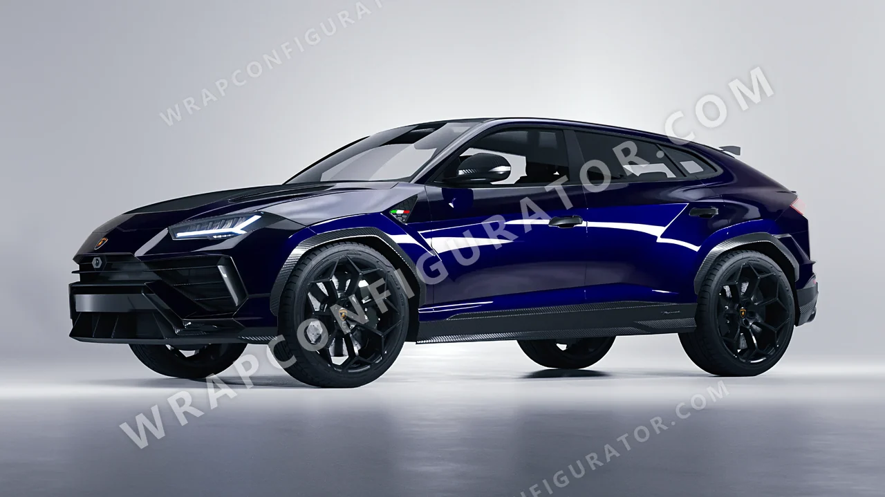 Blue Lamborghini Urus Performante 2024 wrapped in ORACAL Baltic Blue 970RA-178G