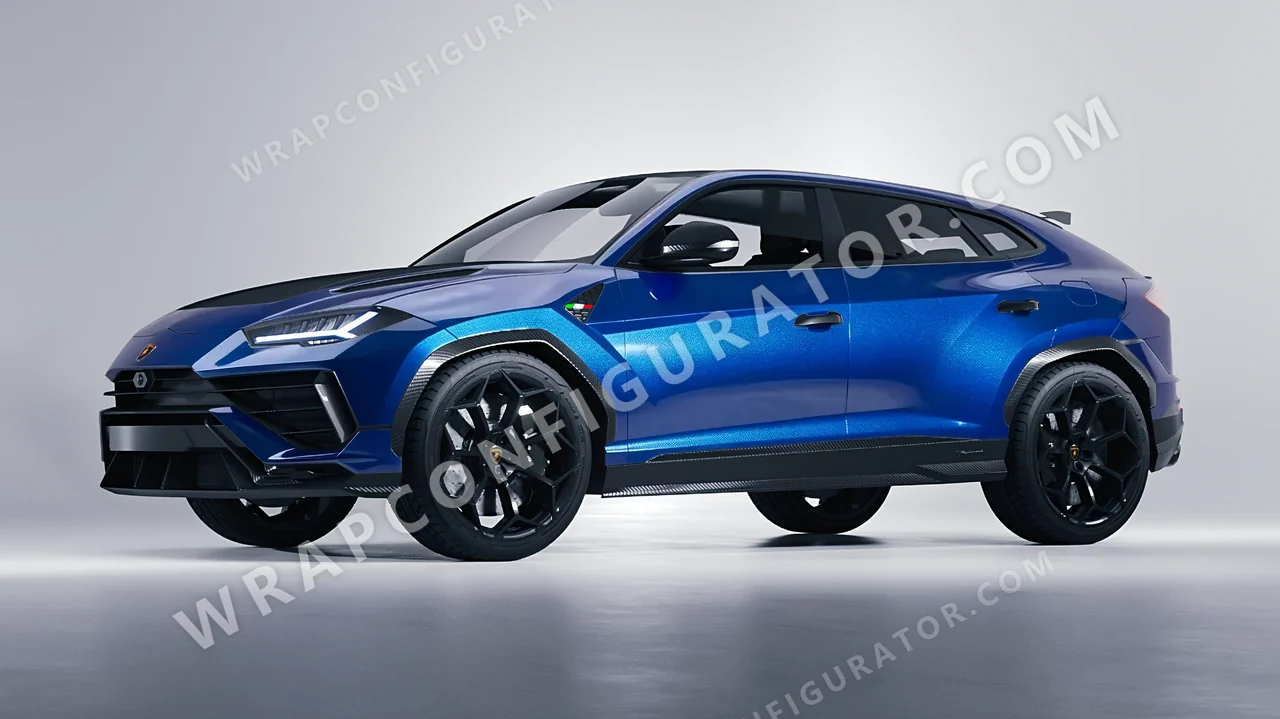 Blue Lamborghini Urus Performante 2024 wrapped in ORACAL Deep Blue 970RA-192G
