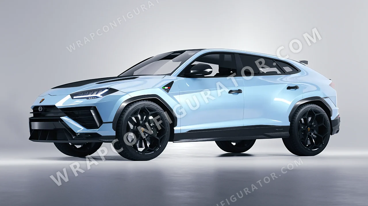Blue Lamborghini Urus Performante 2024 wrapped in ORACAL Dove Blue 970RA-195G