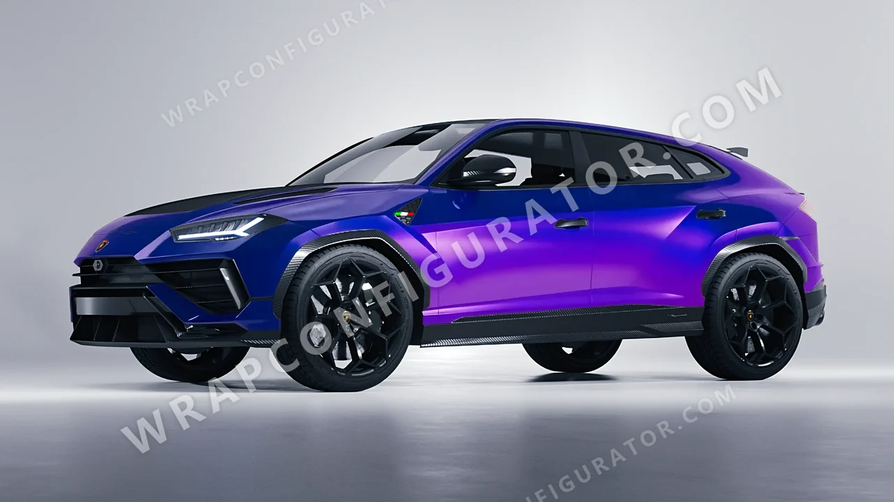 Blue Lamborghini Urus Performante 2024 wrapped in ORACAL Gloss Ultramarine Violet 970RA-319G