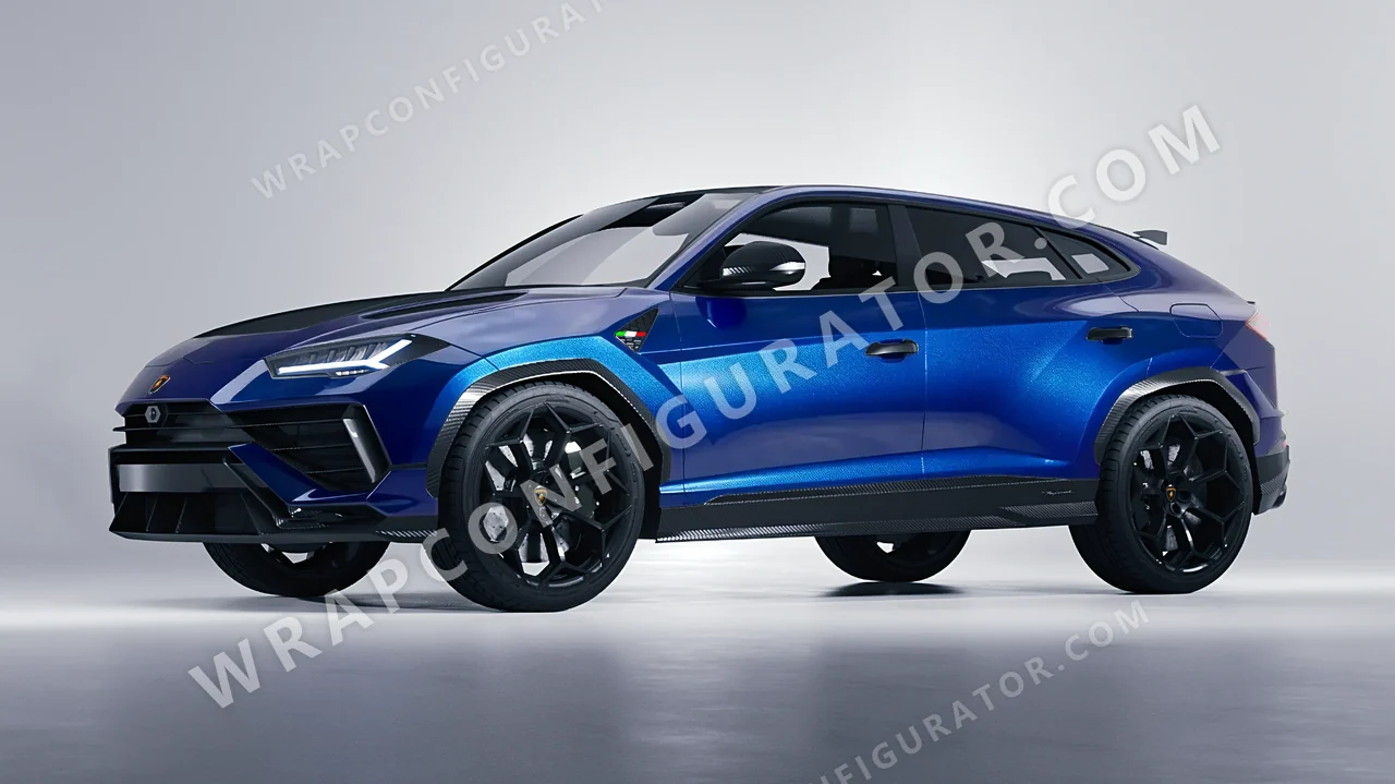 Blue Lamborghini Urus Performante 2024 wrapped in ORACAL Night Blue 970RA-196G