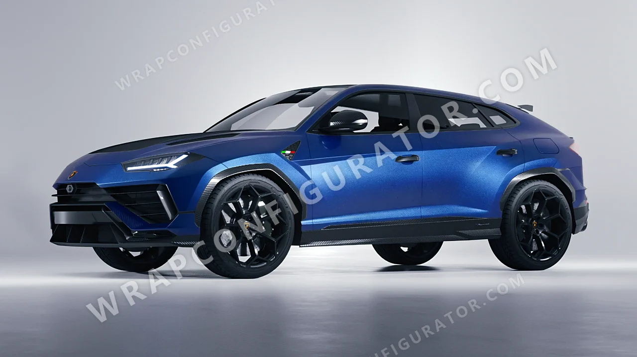 Blue Lamborghini Urus Performante 2024 wrapped in ORACAL Night Blue 970RA-196M