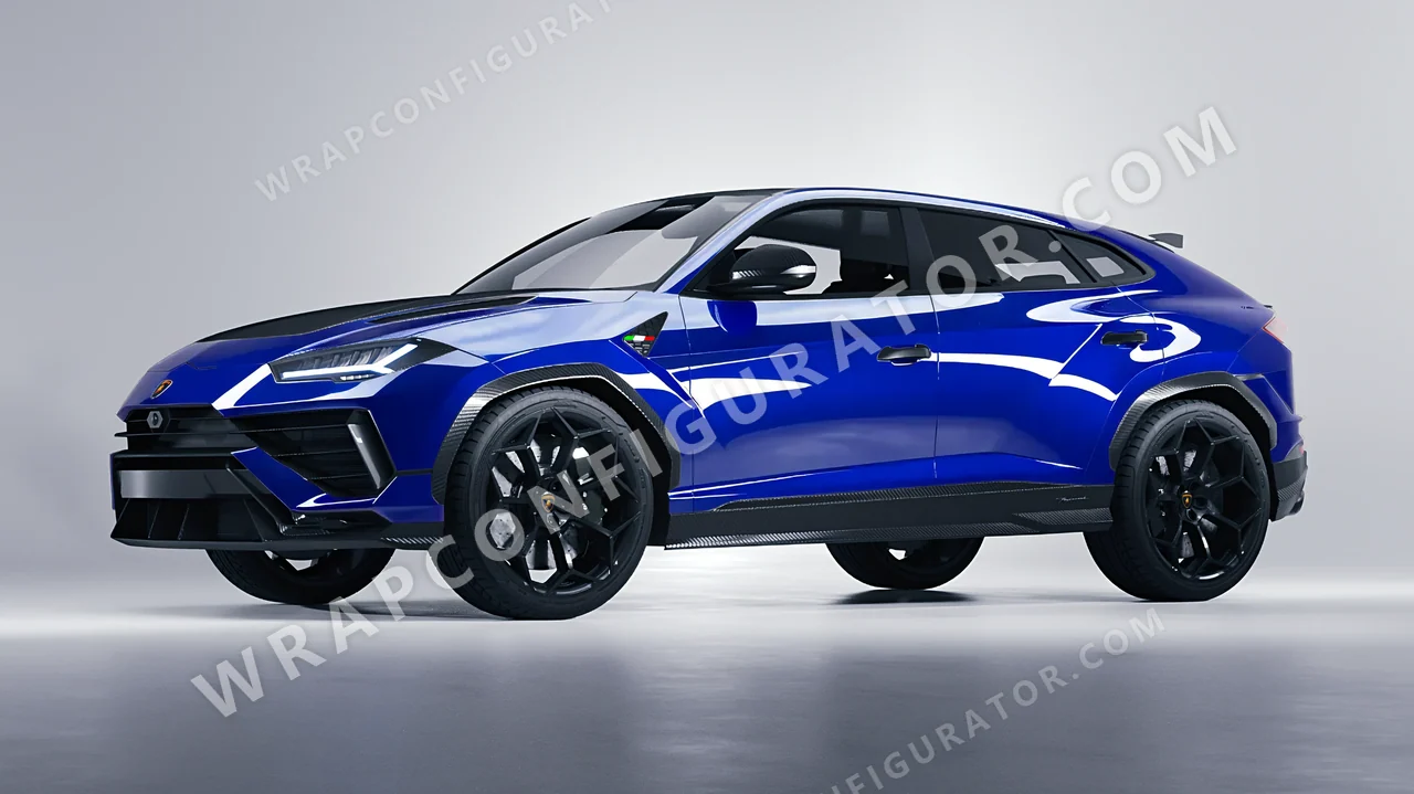 Blue Lamborghini Urus Performante 2024 wrapped in ORACAL Night Blue 970RA-511G