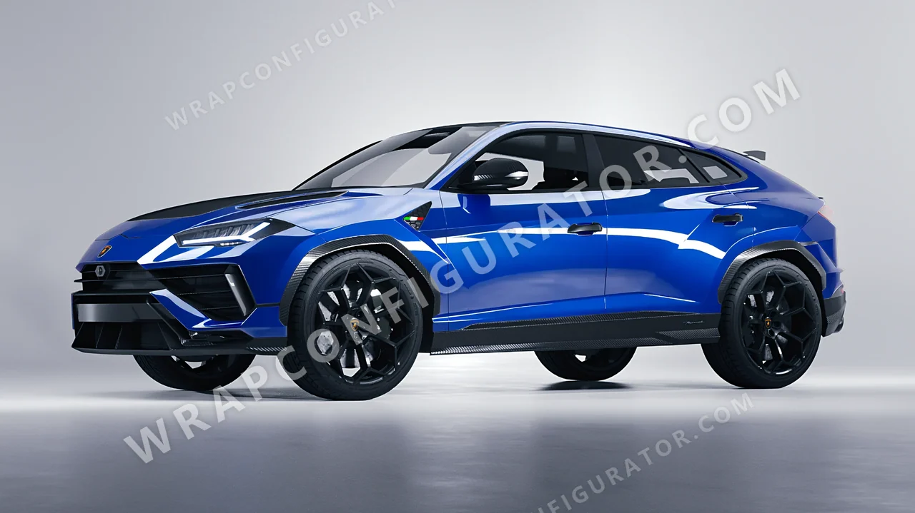 Blue Lamborghini Urus Performante 2024 wrapped in ORACAL Sea Blue 970RA-509G