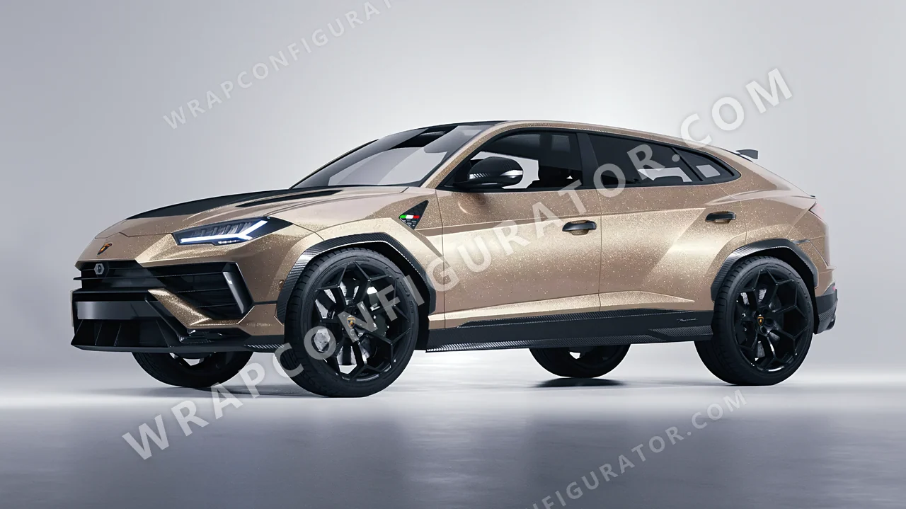 Brown Lamborghini Urus Performante 2024 wrapped in Avery Dennison Sand Sparkle SW900-255-M